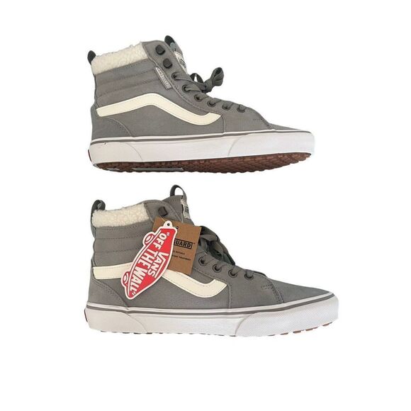 VANS Filmore Women's Hi Van Grey White Faux Fur Suede Shoes 9.5 New With Box - Picture 5 of 10